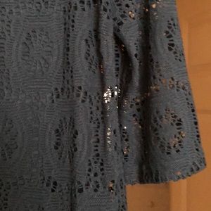 Chico teal lace overlay dress